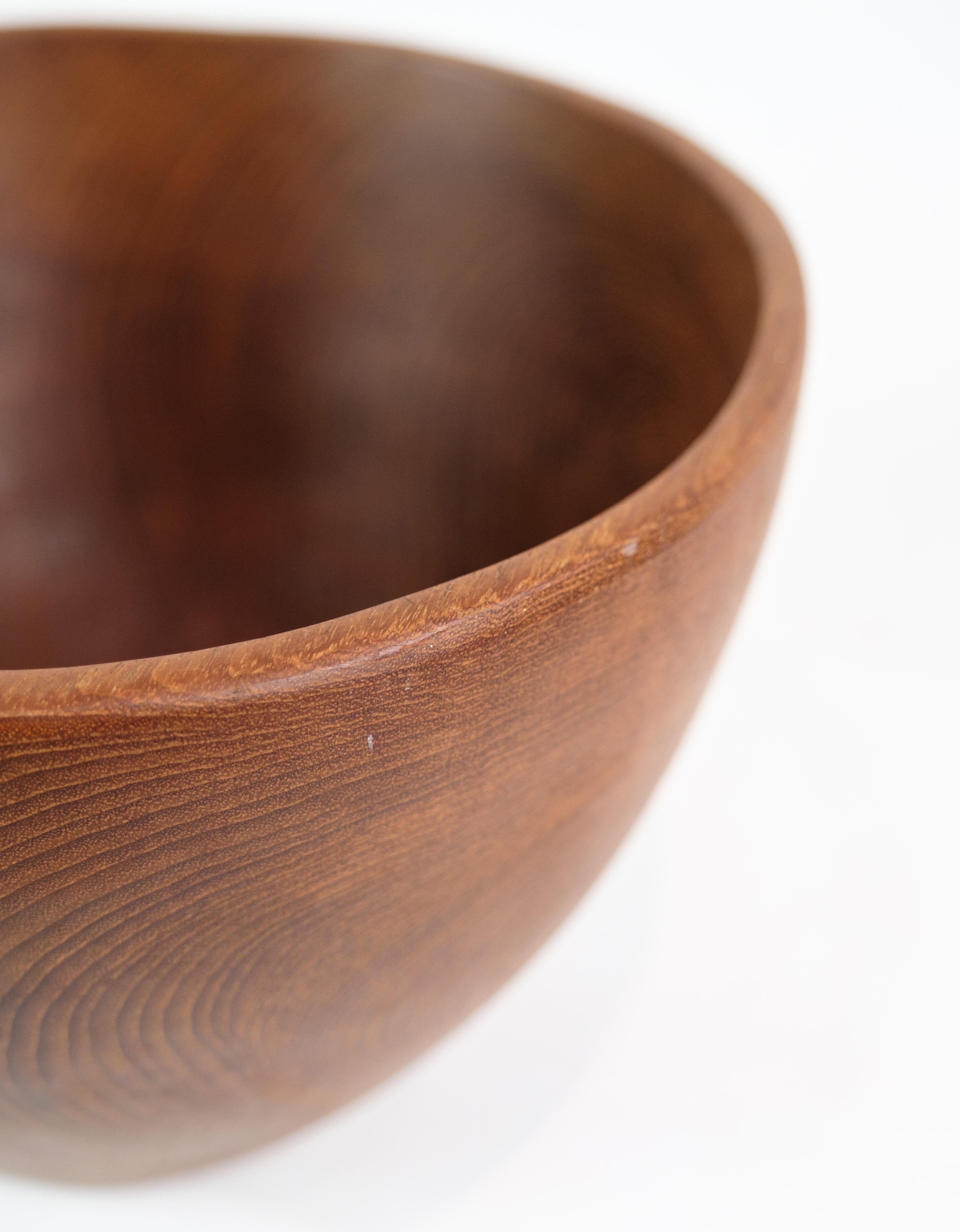 Bowl Made In Teak, Danish Design From 1960s For Sale 1