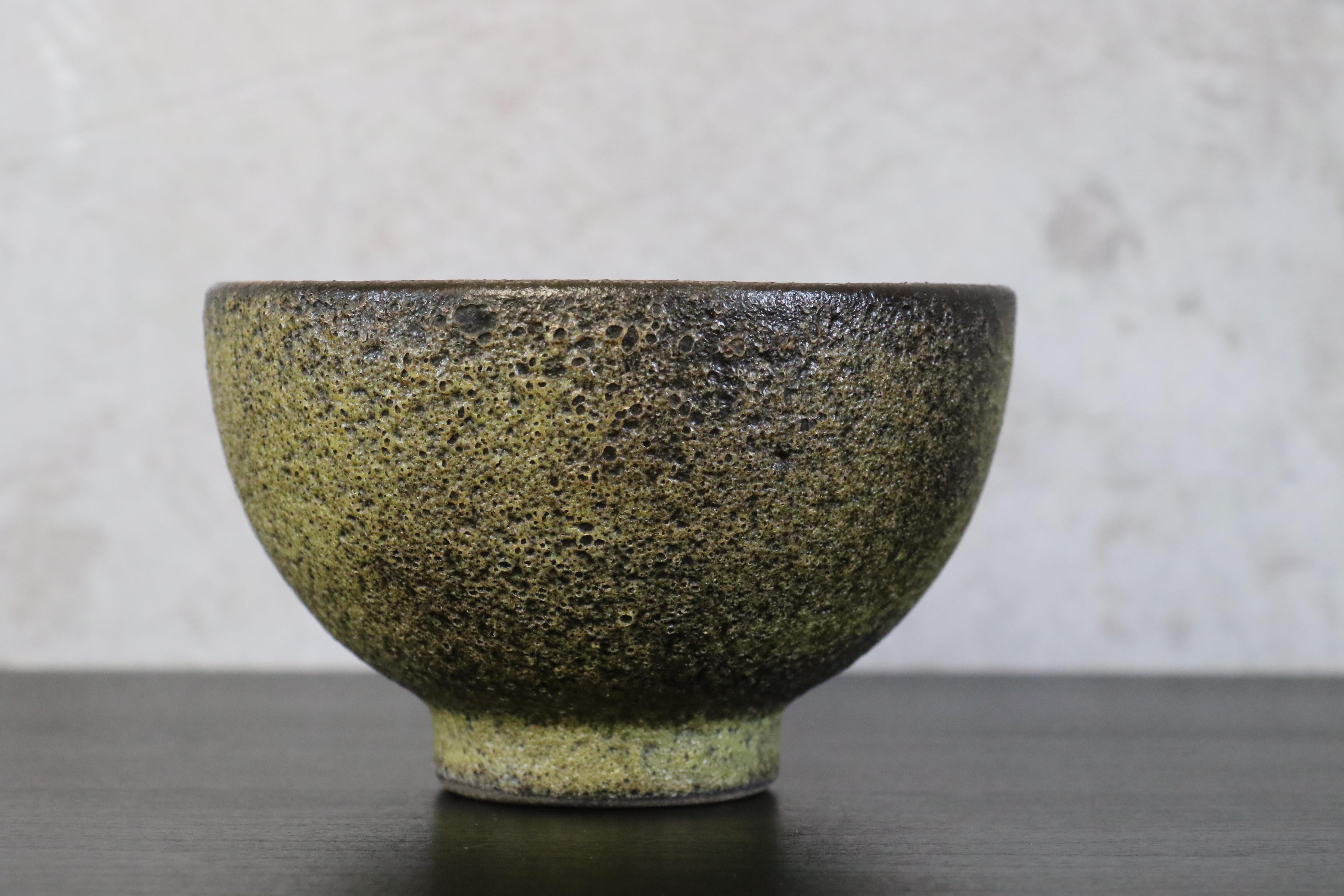 20th Century Bowl with Lava Glaze, Attributed to James Lovera, 1970 For Sale