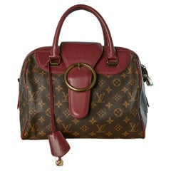 Bowling bag with monogram and burgundy leather Louis Vuitton 2011-2012