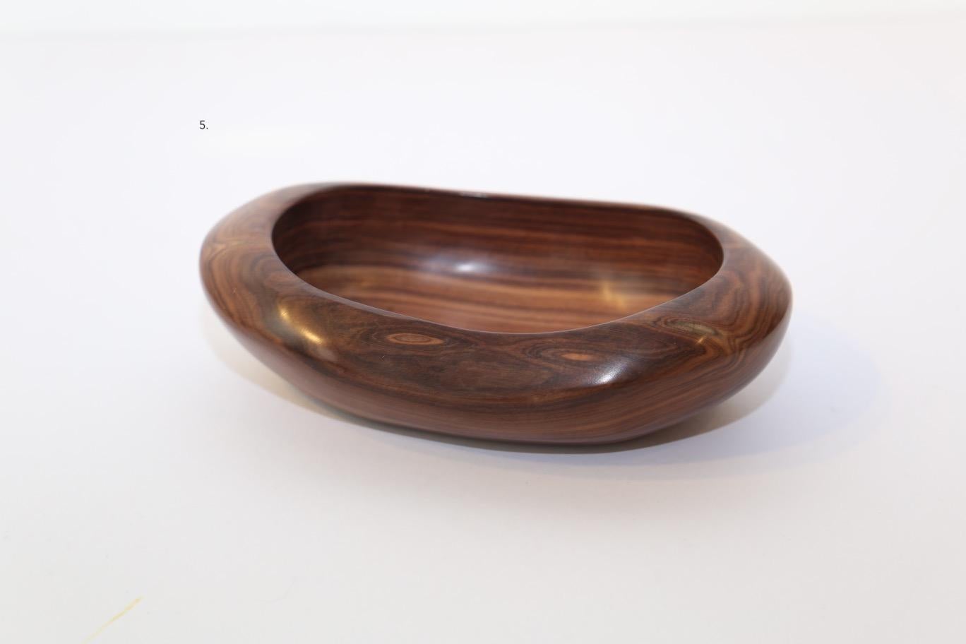 French Odile Noll's Bowls Set in Different Types of Wood For Sale