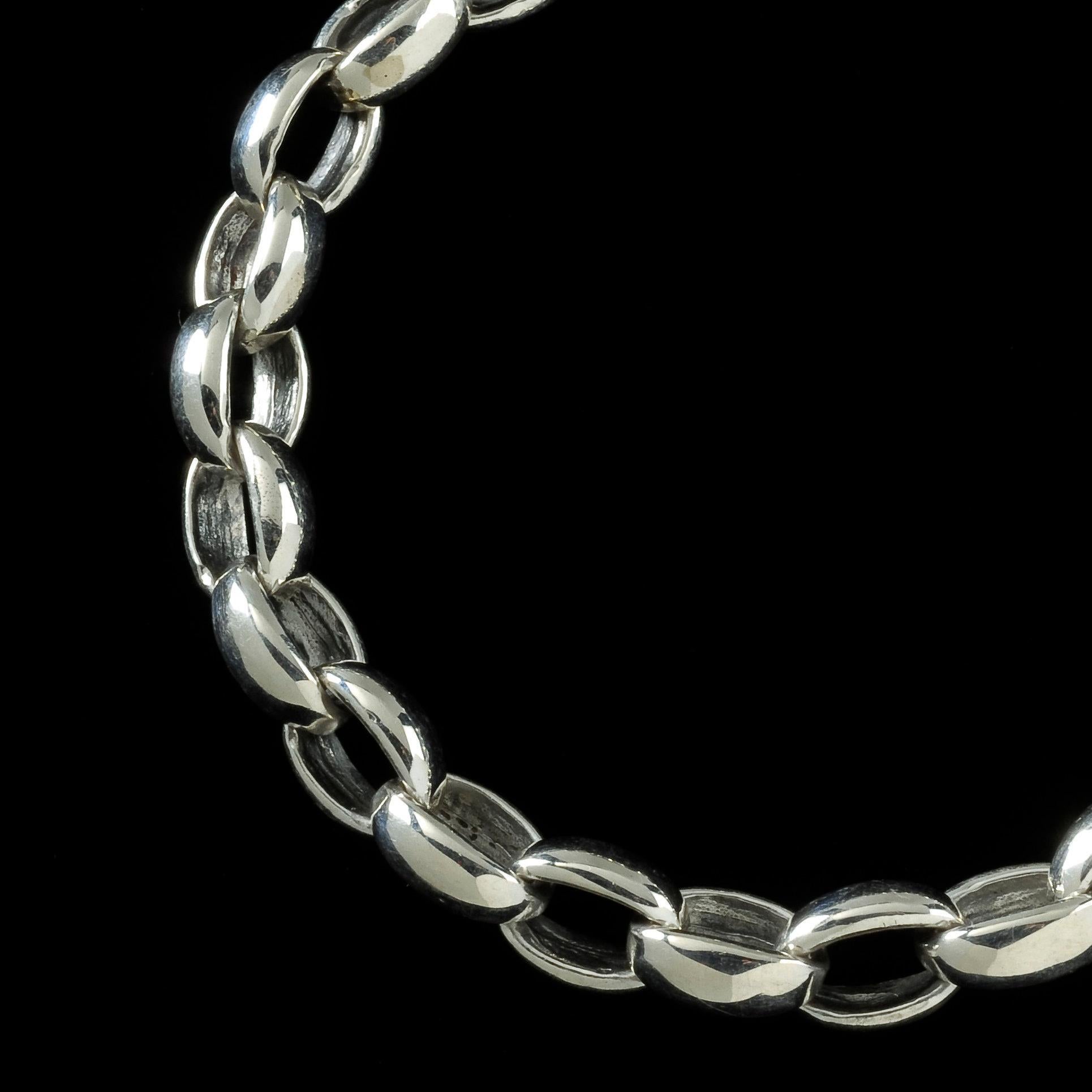 Sterling silver bracelet with a 