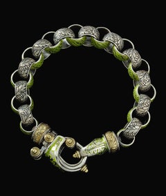 Handmade Laurel Leaf Hook Bracelet