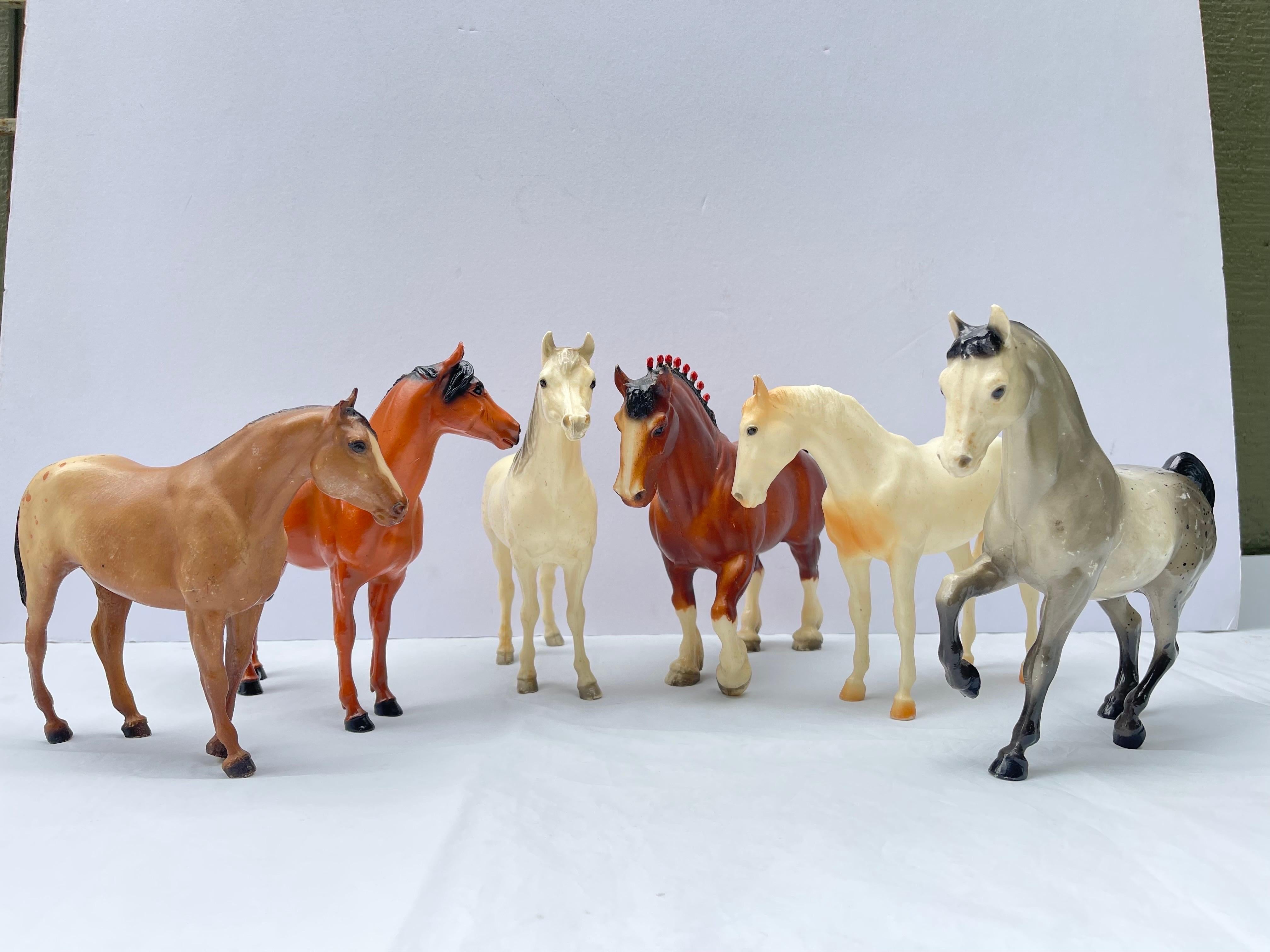  Set von sechs großen Vintage-Bürgerpferden (Kasten 1) im Zustand „Gut“ im Angebot in Redding, CT