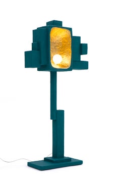 Box-1 Standing lamp, a lamp made from recycled cardboard boxes