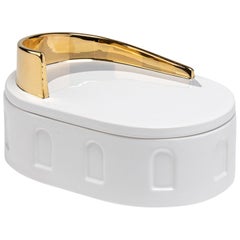 22:15 _ White Ceramic and 24-K Gold Details Handcrafted Jewelry Box