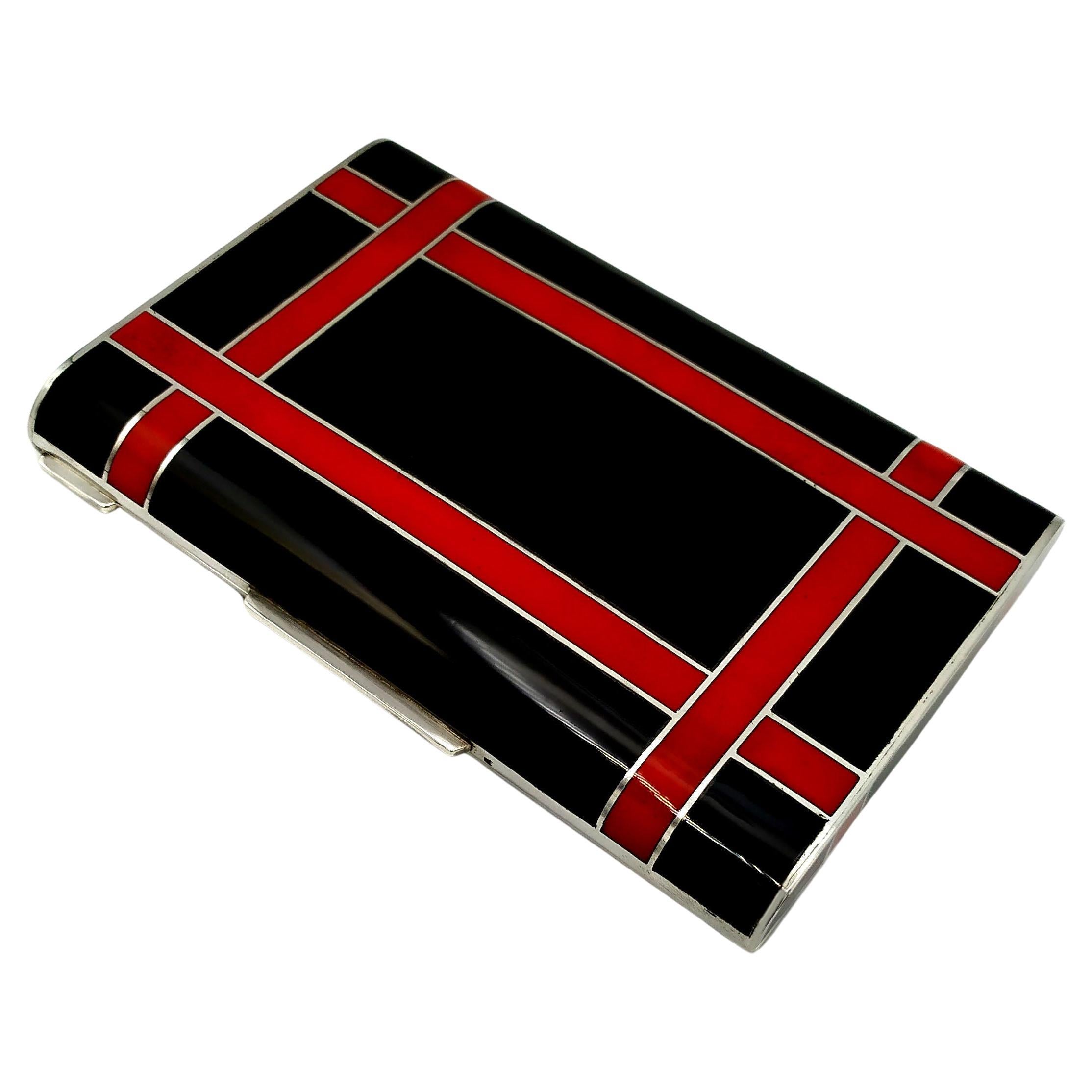 Box Black and Red geometric Art Deco style designed for Cartier USA Salimbeni