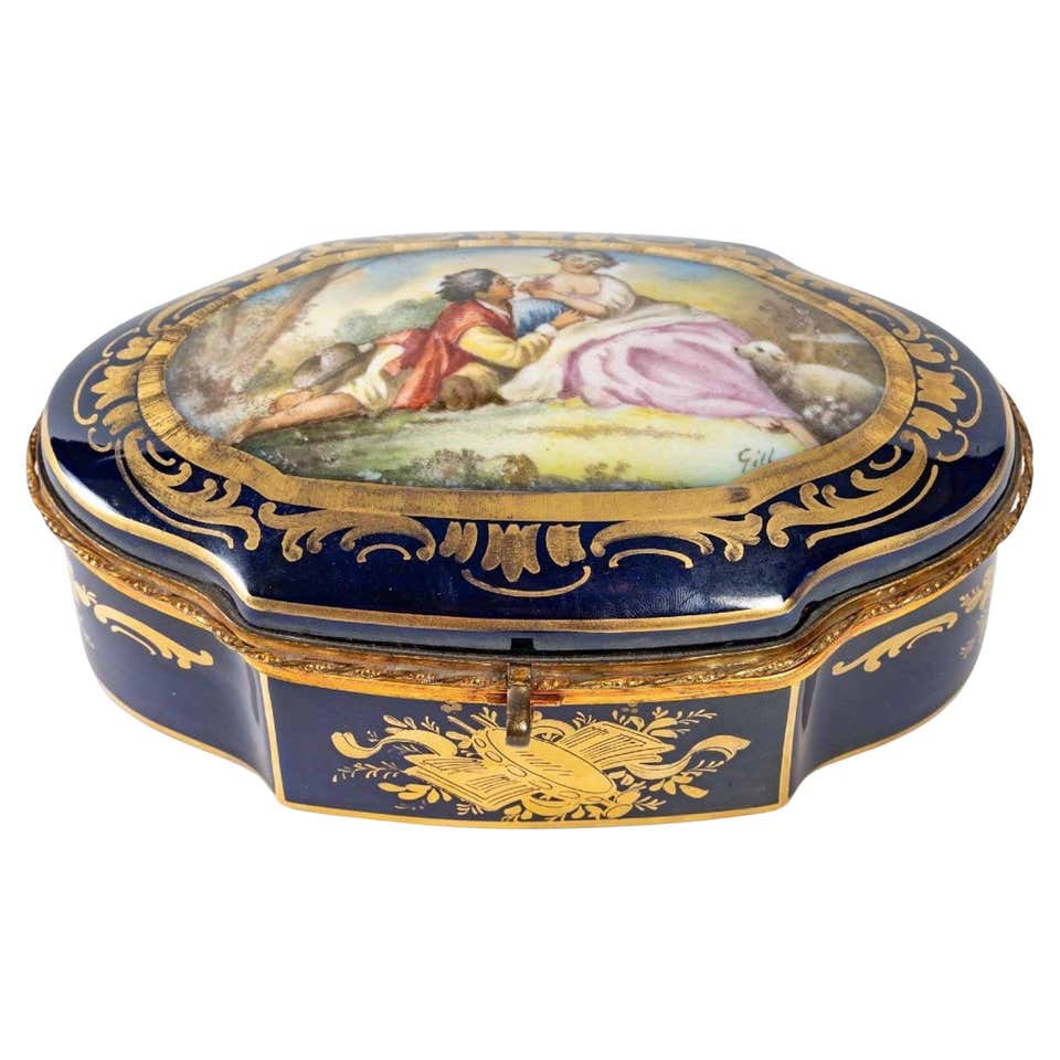 Gilded and Enamelled Bronze Box Signed Maison Boissier End of 19th ...