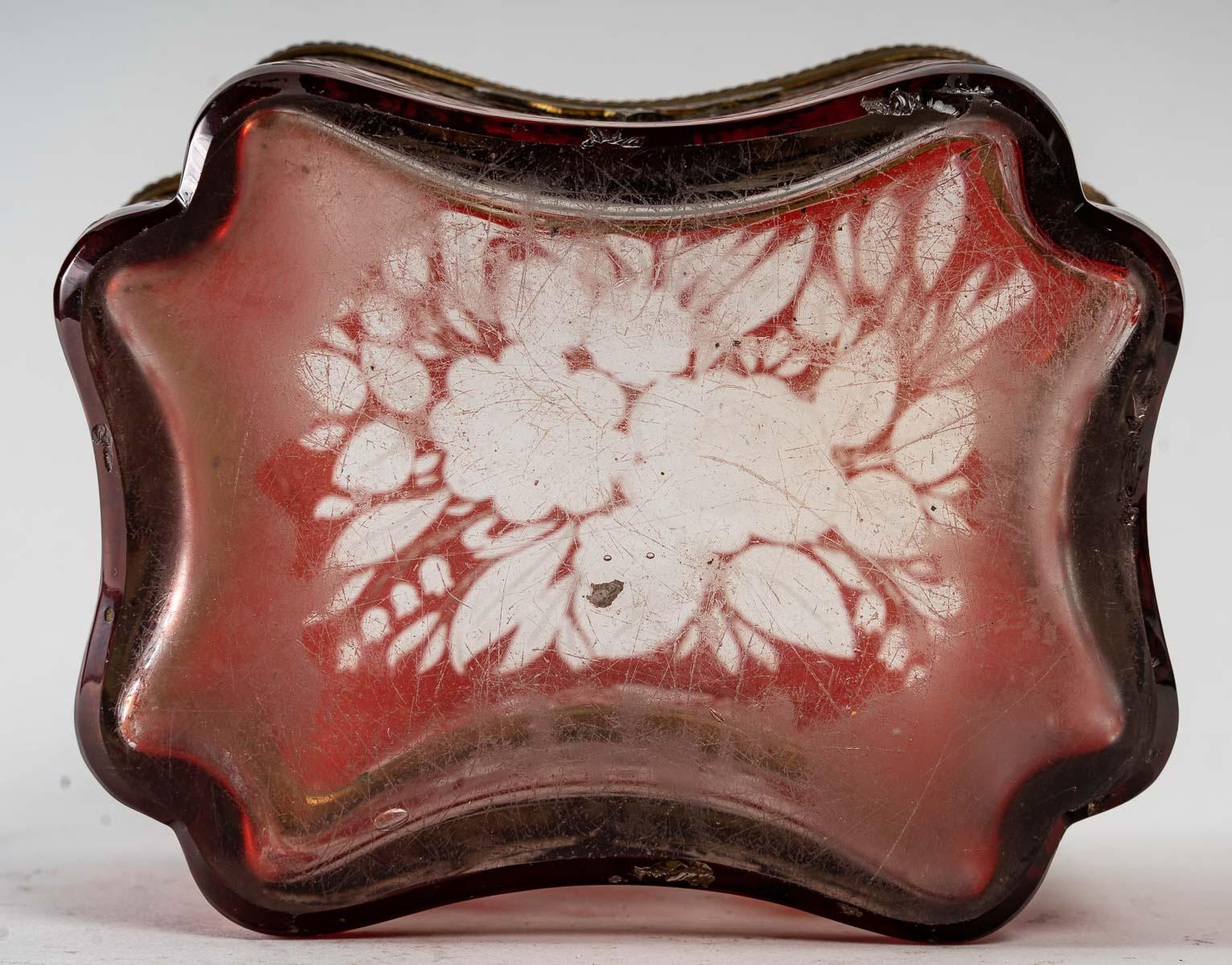 Box, Bohemian Crystal Box, Napoleon III Period 1