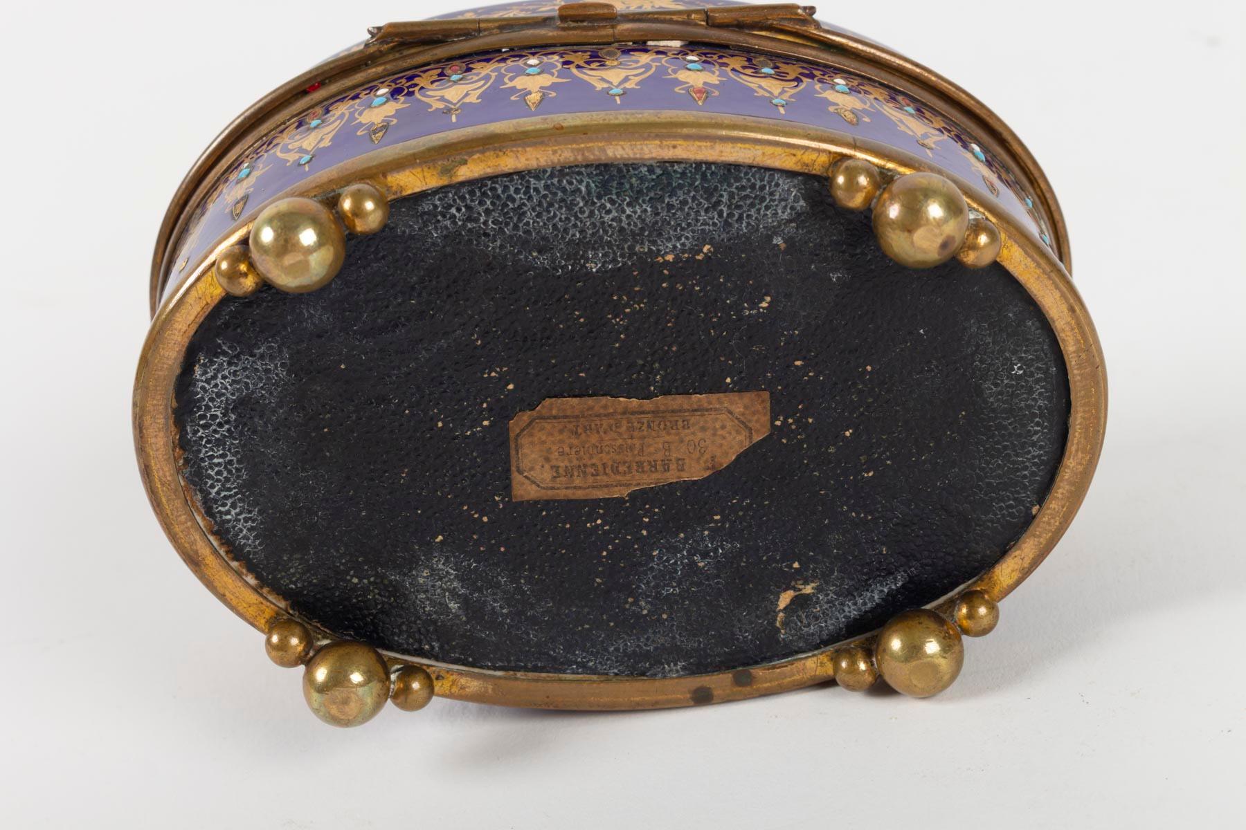 Box, Box 19th Century, Napoleon III Period, Porcelain and Brass Mounting 6