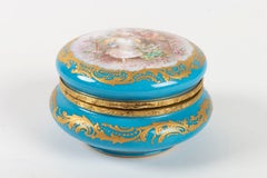 Box, Box Set, 19th Century, Napoleon III Period, Porcelain and Brass Frame