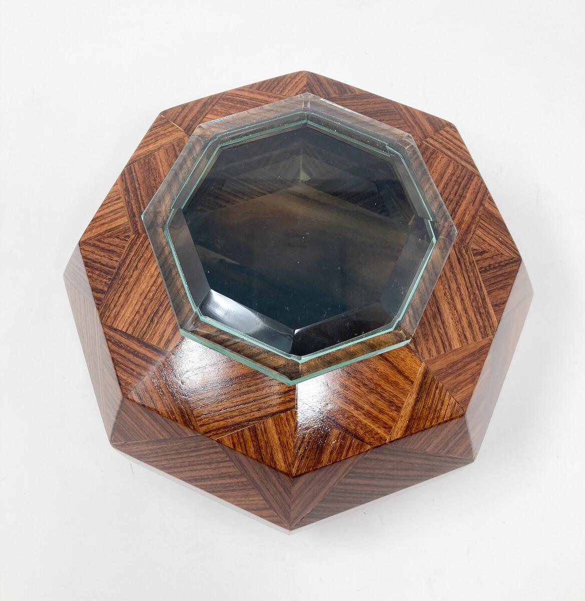 Box von Fontana Arte, Holz und Glas, 1940er-Jahre im Angebot 1