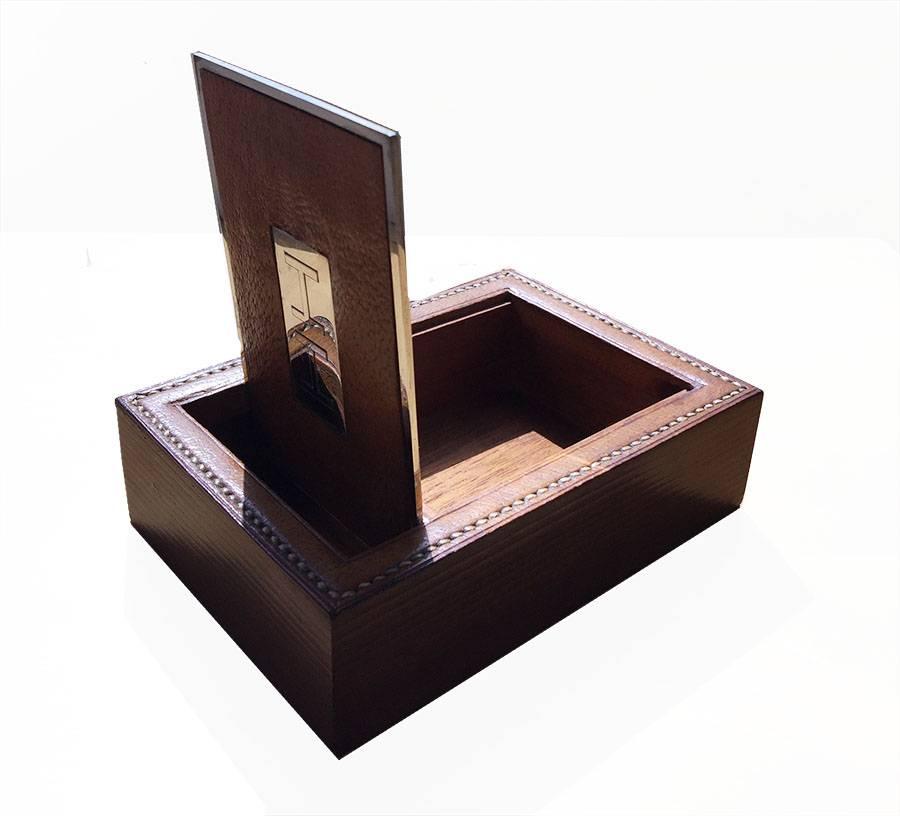 Leather French Box by Paul Dupré-Lafon for Hermès Paris, 1930-1940 For Sale