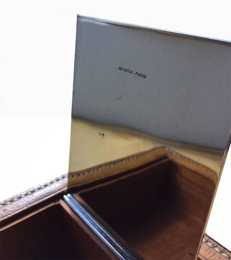 Leather Hermès Box by Paul Dupré-Lafon, France 1930-1940 For Sale