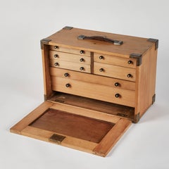 Collector's Wooden Cabinet from Late 19th Century England