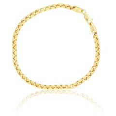Box Chain Bracelet 14K Yellow Gold