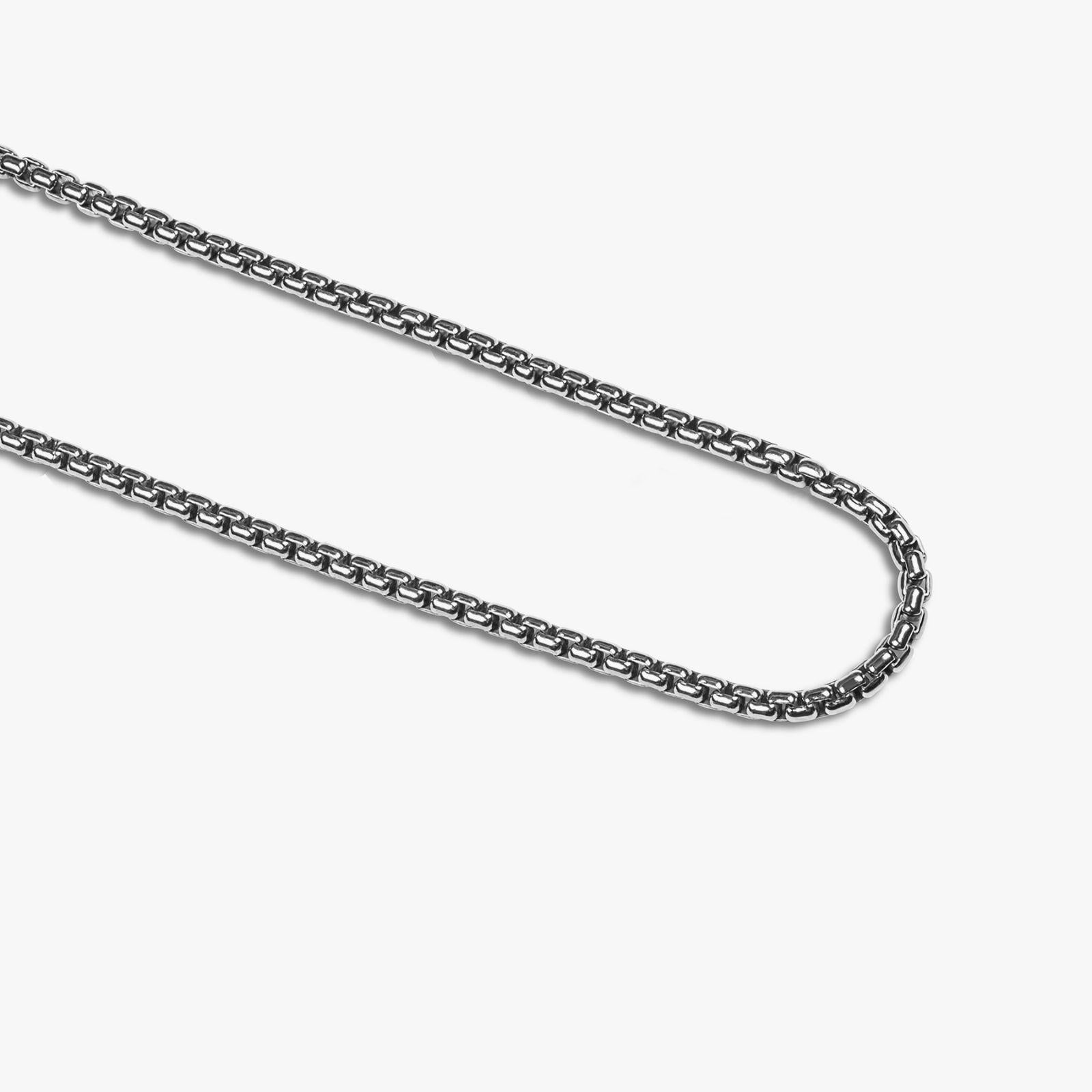 rhodium plated sterling silver chain