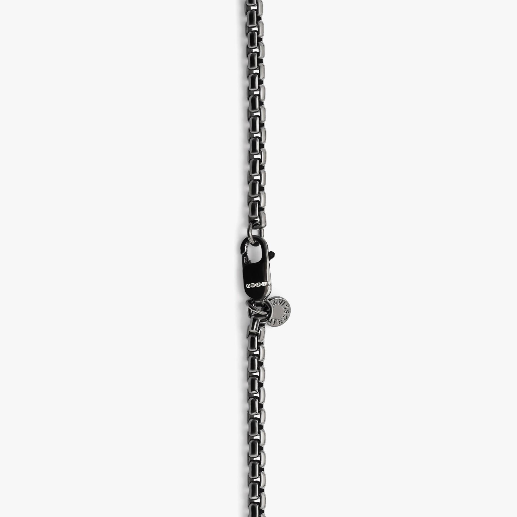 rhodium plated sterling silver chain