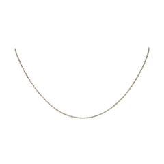 Box Chain Necklace, 18 Karat Yellow Gold Spring Ring Clasp