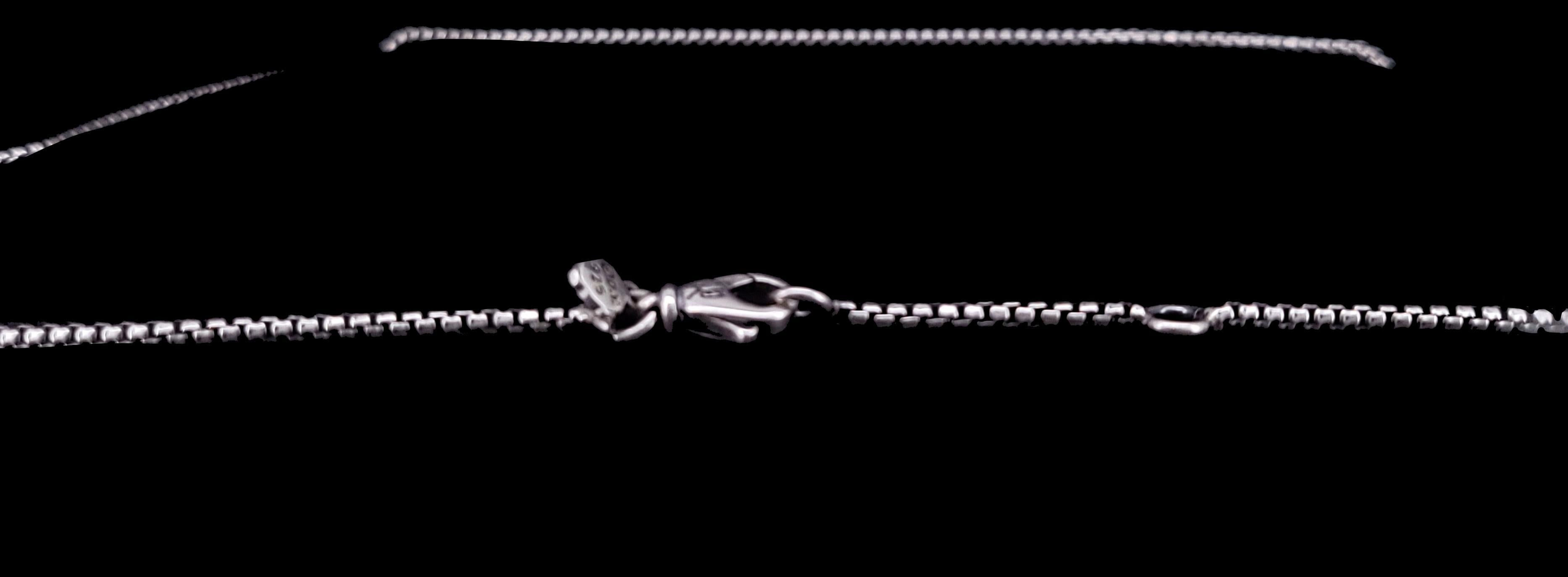 Collana a catena a scatola in argento sterling, 1,7 mm In condizioni Nuovo in vendita a New York, NY
