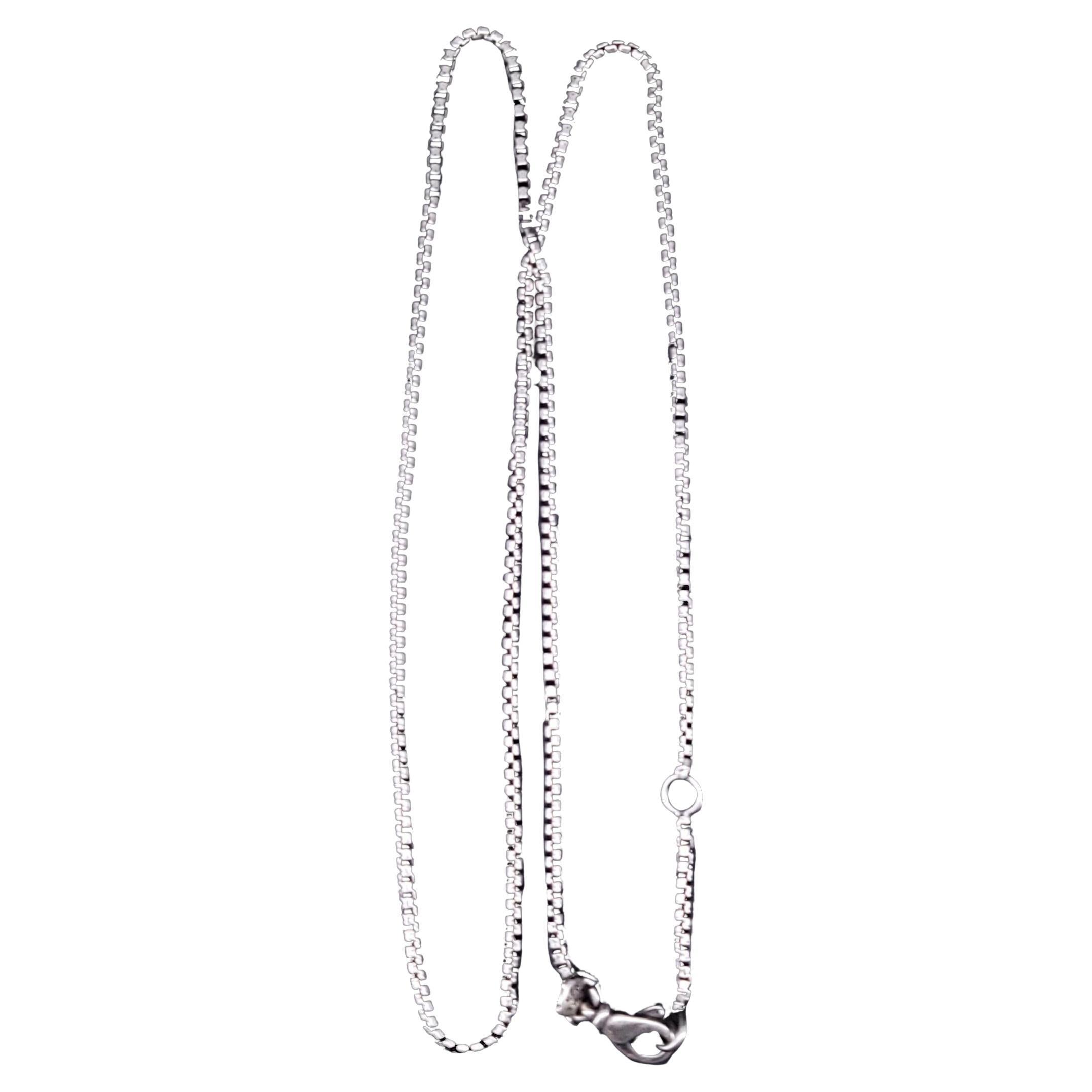 Box Chain Necklace Sterling Silver, 1.7mm