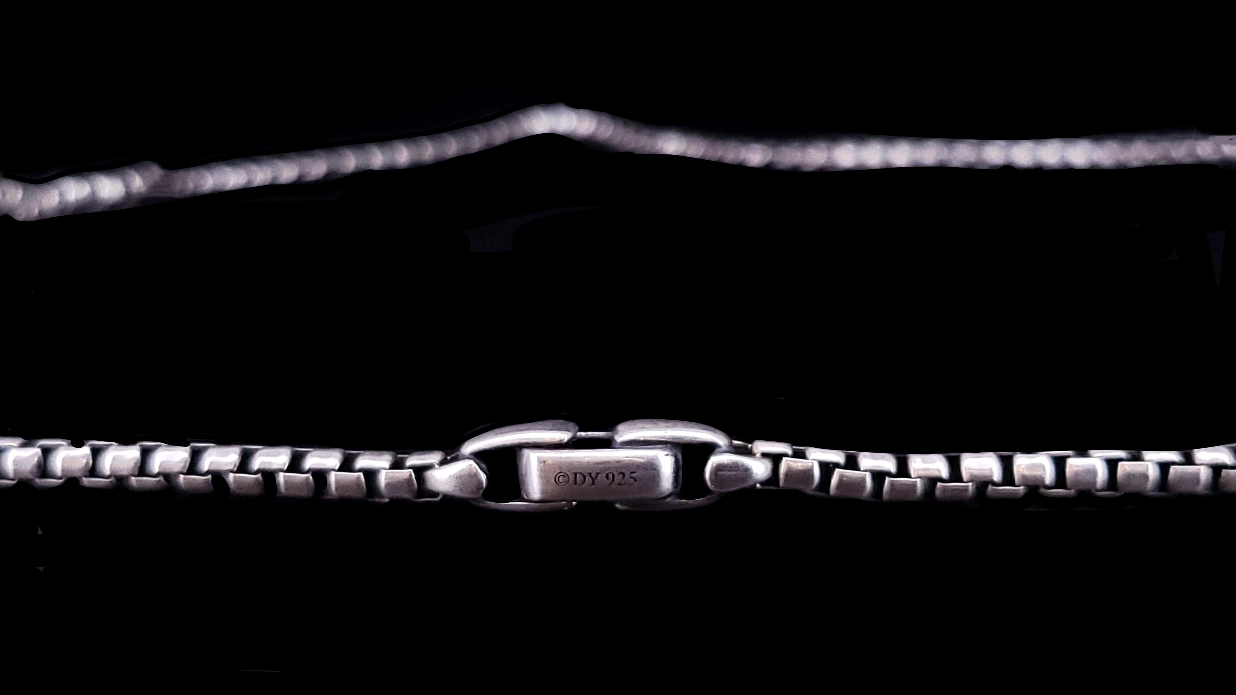 Collana a catena a scatola in argento sterling, 3.3 mm In condizioni Nuovo in vendita a New York, NY