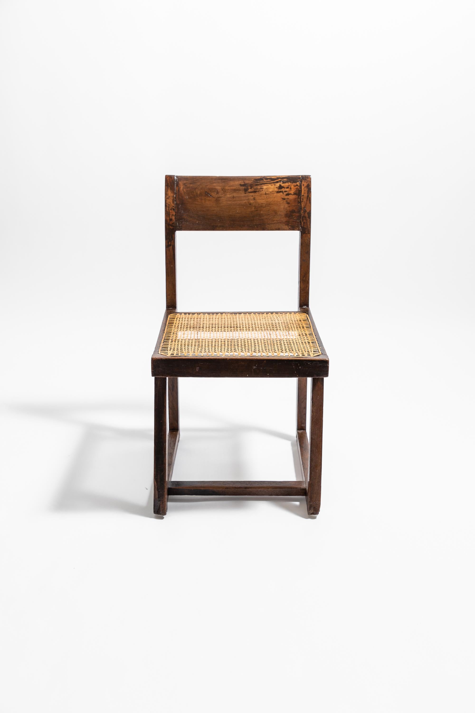 Mid-Century Modern Chaise « Box Chair » de Pierre Jeanneret vers 1960 en vente