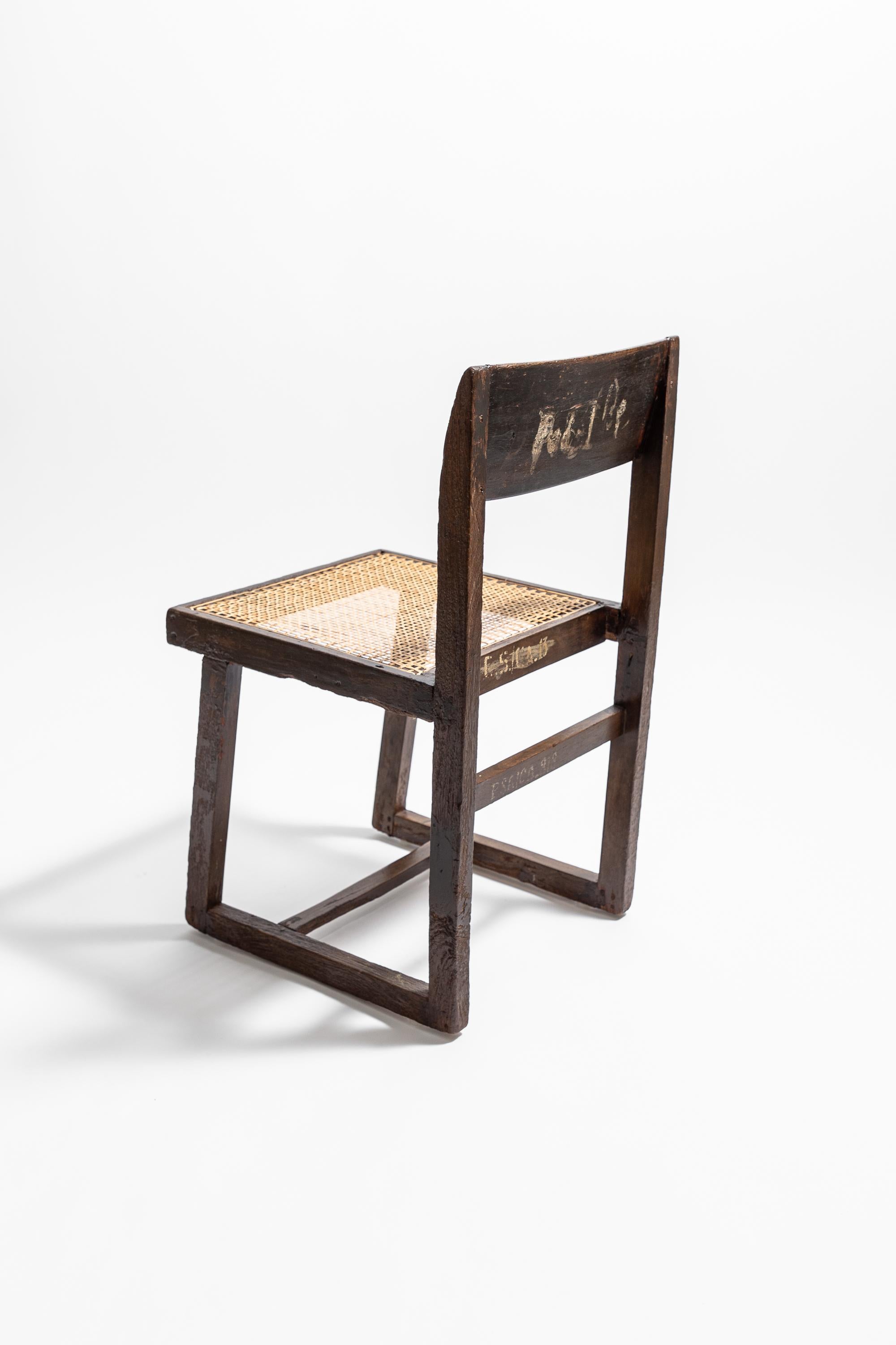 Mid-Century Modern Chaise « Box Chair » de Pierre Jeanneret vers 1960 en vente