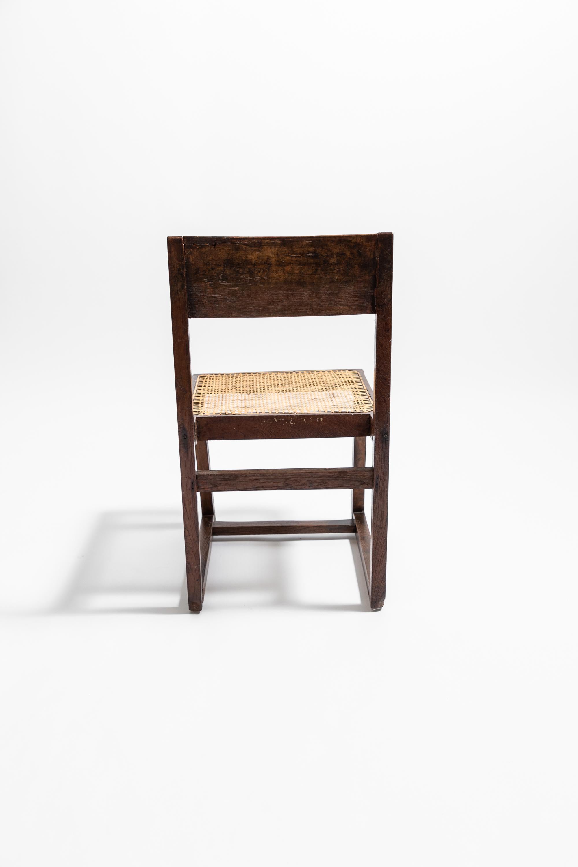 Canne Chaise « Box Chair » de Pierre Jeanneret vers 1960 en vente