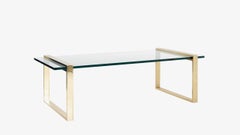 "Box" Cocktail Table Brass by Charles Hollis Jones