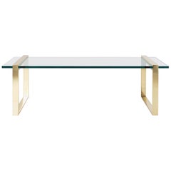 Vintage "Box" Cocktail Table Brass by Charles Hollis Jones
