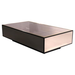 Box Coffee Table with Peach Mirror Surfaces