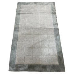 Box Design Wool & Silk Tibetan Area Rug