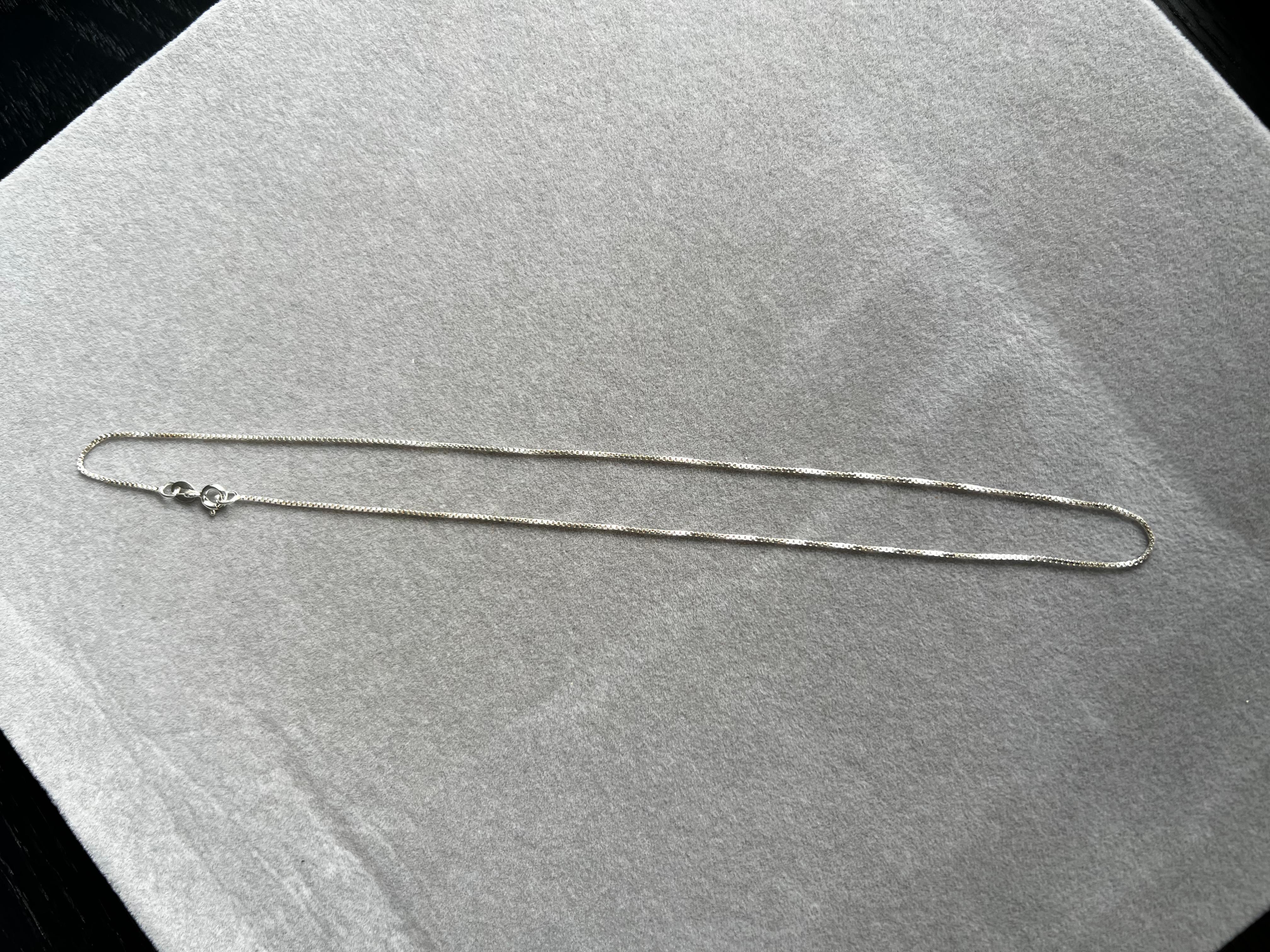 Women's or Men's Box Fancy Thin Dainty Link 925 Sterling Silver Chain Necklace For Sale
