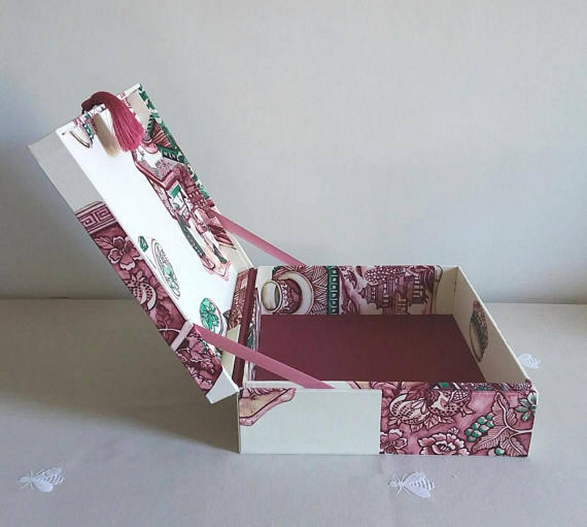 Women's or Men's Box for Hermès Scarves Carrés Storage Box Decorative Box Scarf Box Pierre Frey