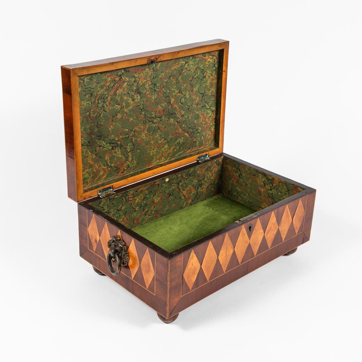 English Early 19th Century Regency Parquetry Box