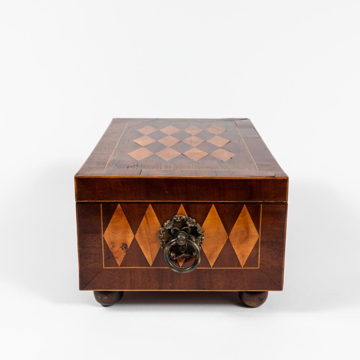 Early 19th Century Regency Parquetry Box In Good Condition In Los Angeles, CA