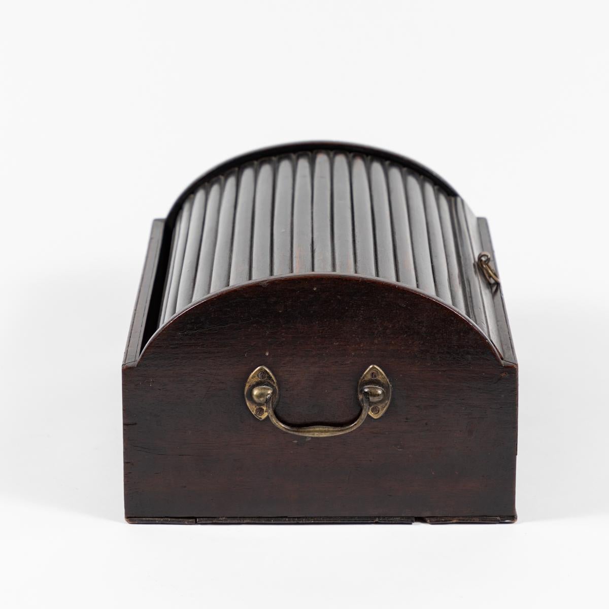 Late 19th Century English Tambour Top Writing Box 1