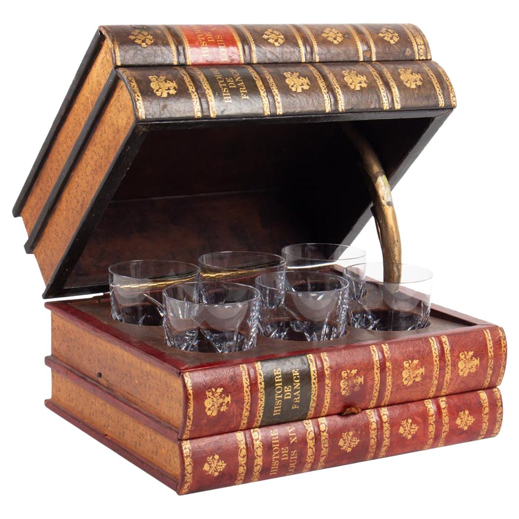 Box Forming Box For Aperitif Glasses, Crystal Sèvres Glasses For Sale