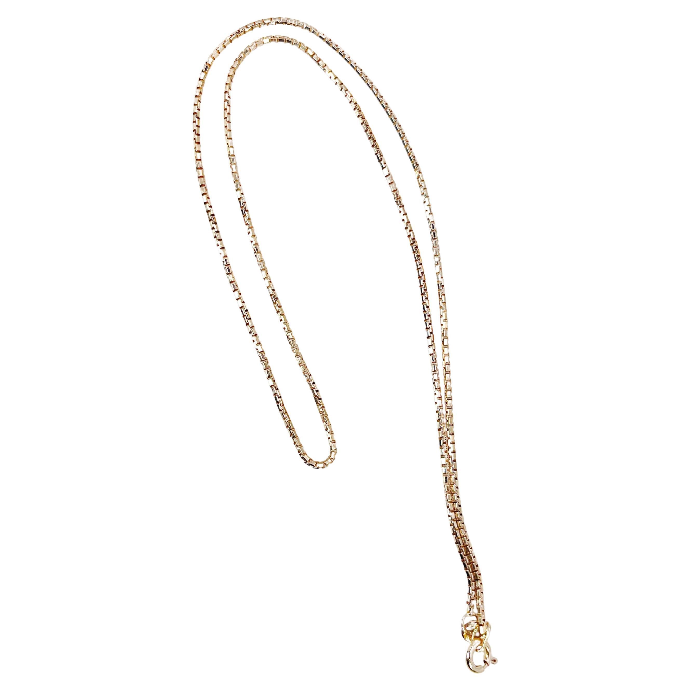 Box Gold Chain 14KT Yellow Gold