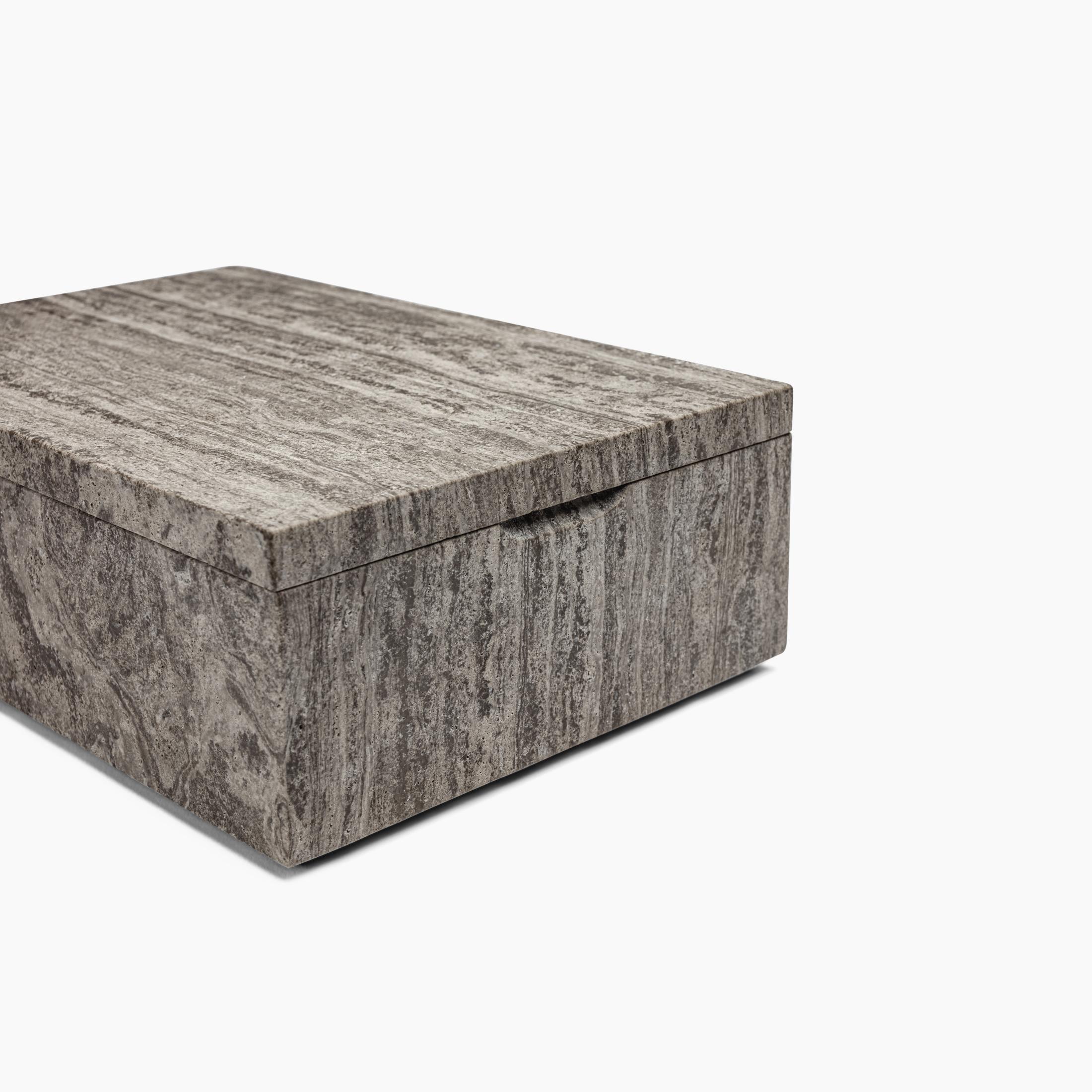 Contemporary Box in Athens Marble For Sale
