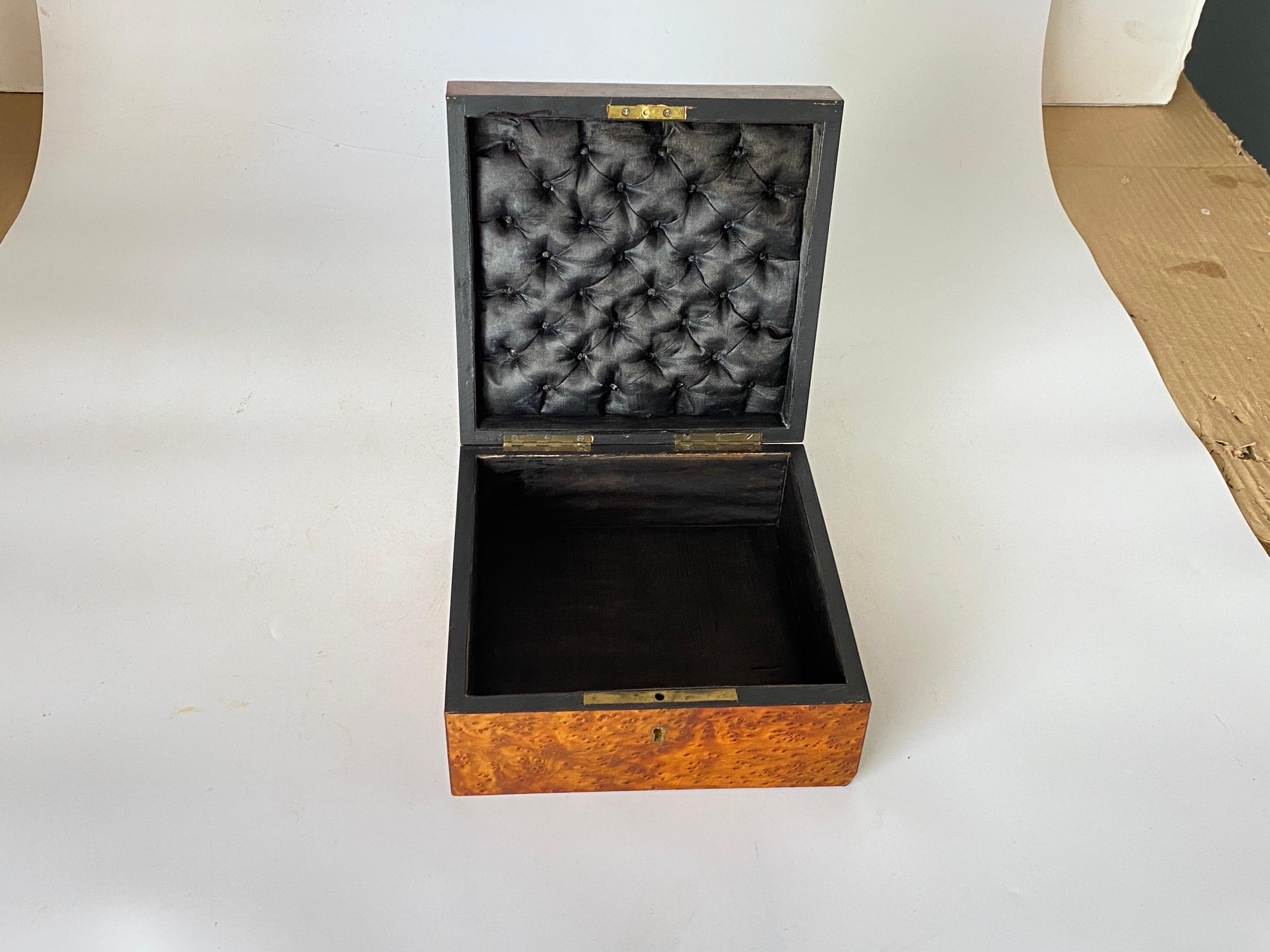 Kiste aus Noppenholz und seidenbrauner Farbe, Frankreich, 19. (Seide) im Angebot