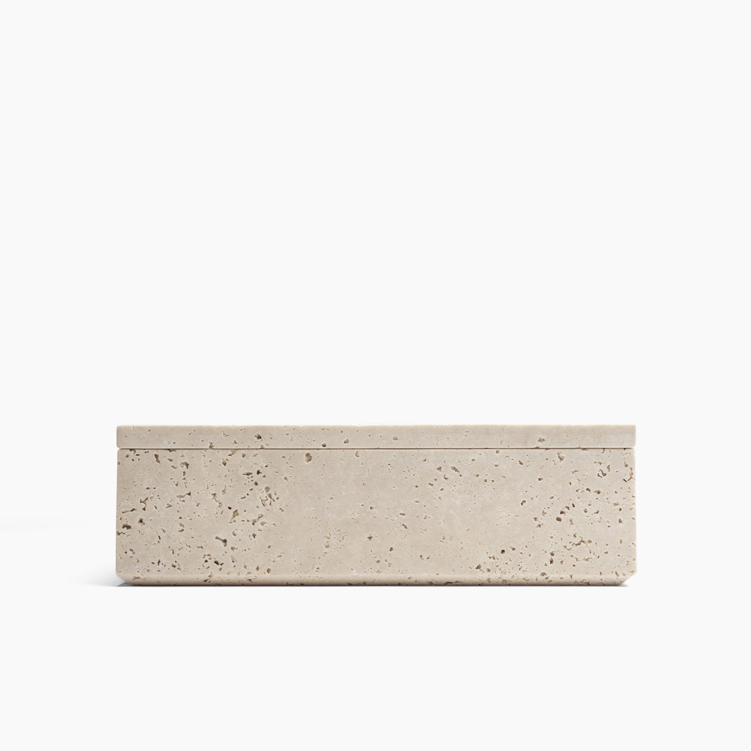 Box in Roman Travertine In New Condition For Sale In Vancouver, CA