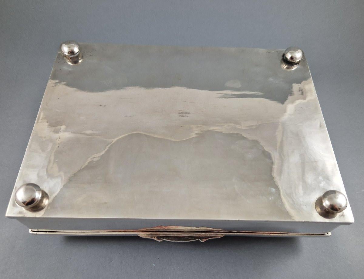 Caja de plata de ley y piedras duras 7