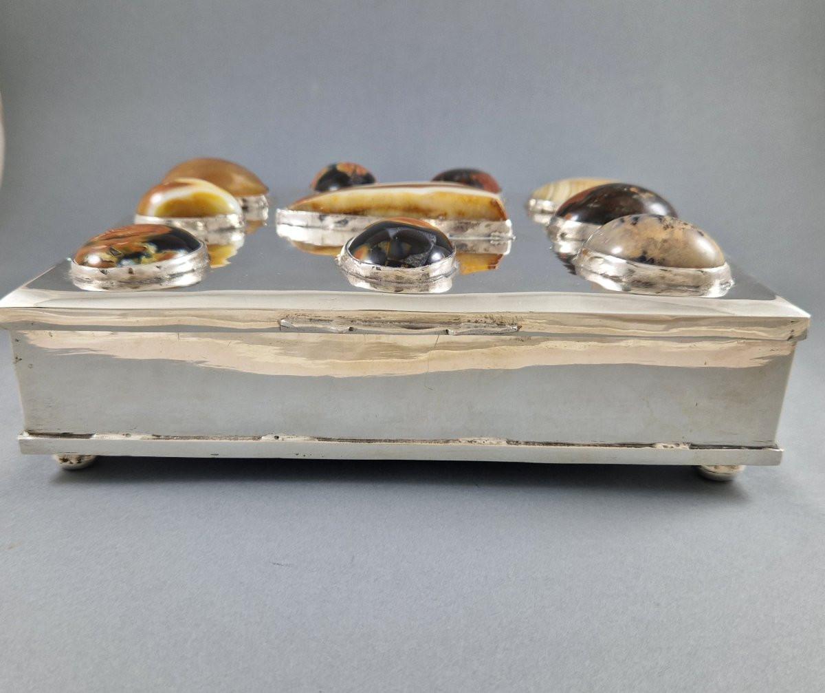 Caja de plata de ley y piedras duras 2
