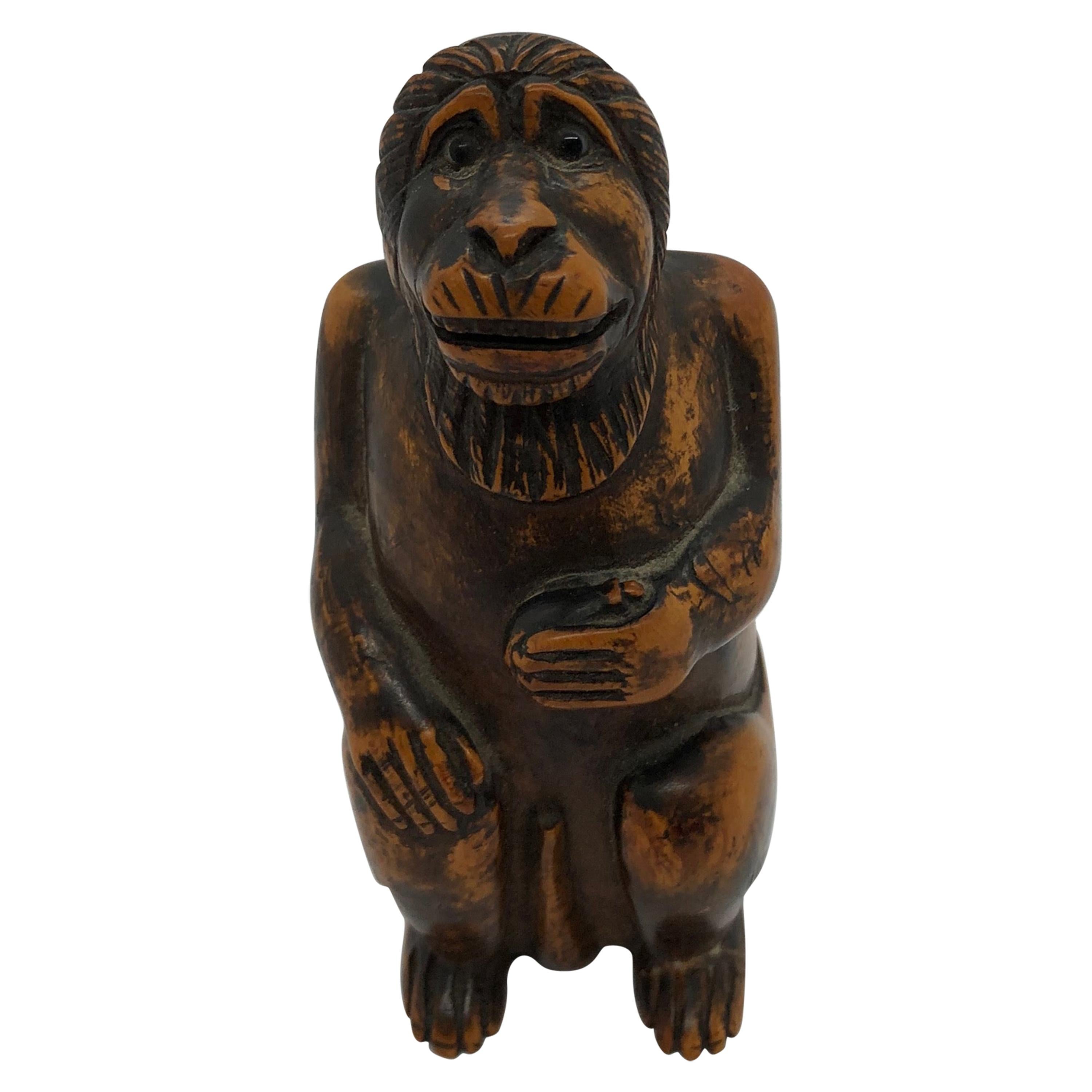 Box in the Shape of a Monkey, 19th Century