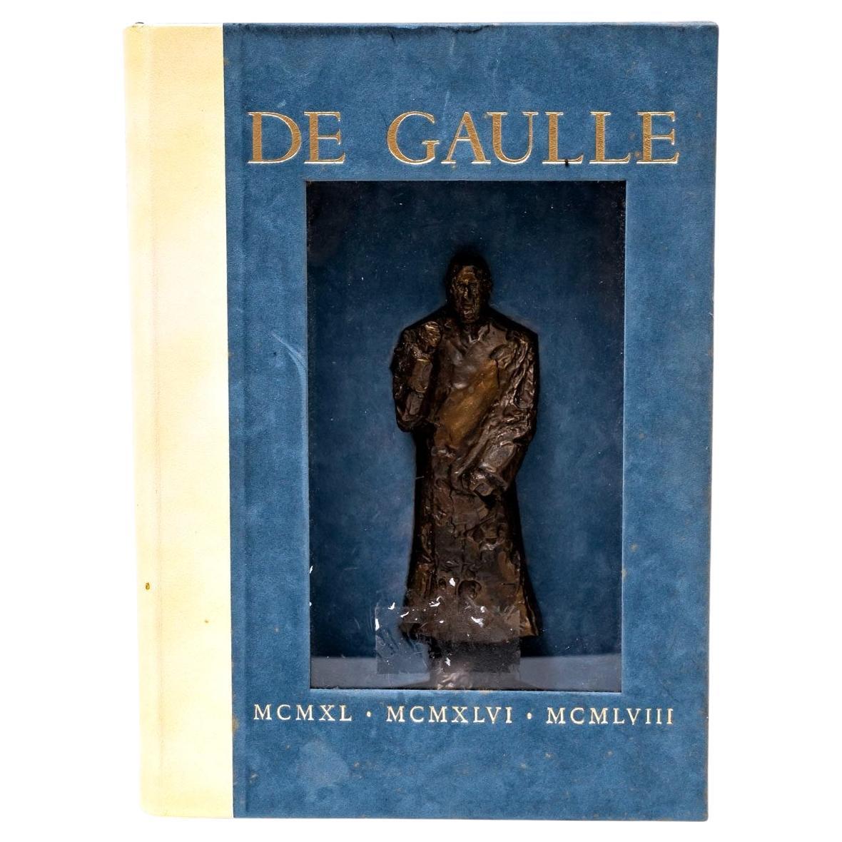 Box In Tribute To Charles De Gaulle - Lost Wax Bronze And Original Lithographs
