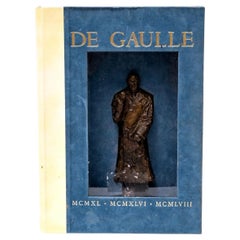 Vintage Box In Tribute To Charles De Gaulle - Lost Wax Bronze And Original Lithographs