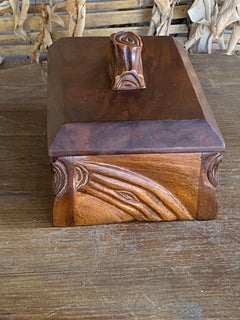 Box in Wood Art Nouveau France 1920, Signed