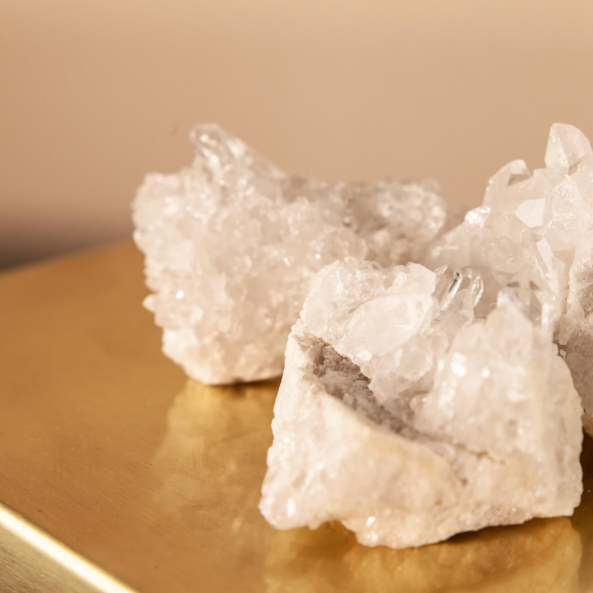 Box Is Solid Brass with Quartz Minerals Decorative Elements For Sale 2