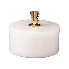 Box KLE in Alabaster and Brass by Arriau